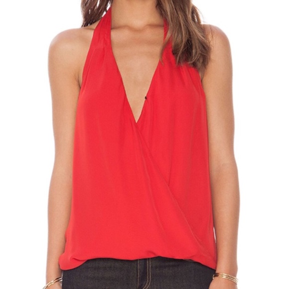 NWT Parker Wales Halter Top Silk Blue M - Picture 2 of 16